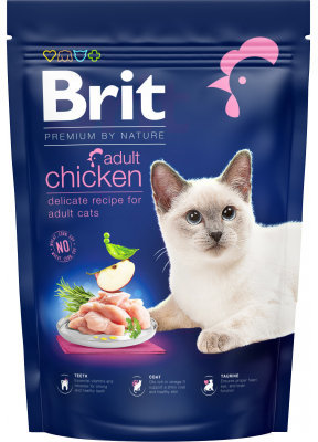 

Сухой корм Brit Premium by Nature Cat Adult Chicken для кошек с курицей 800 г (8595602553044)