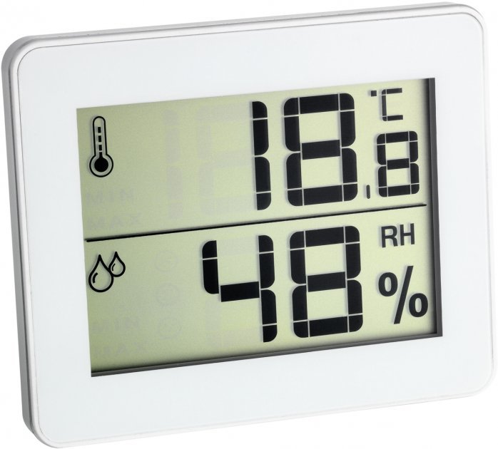 

Термогигрометр цифровой TFA, 100x12x82 мм, белый