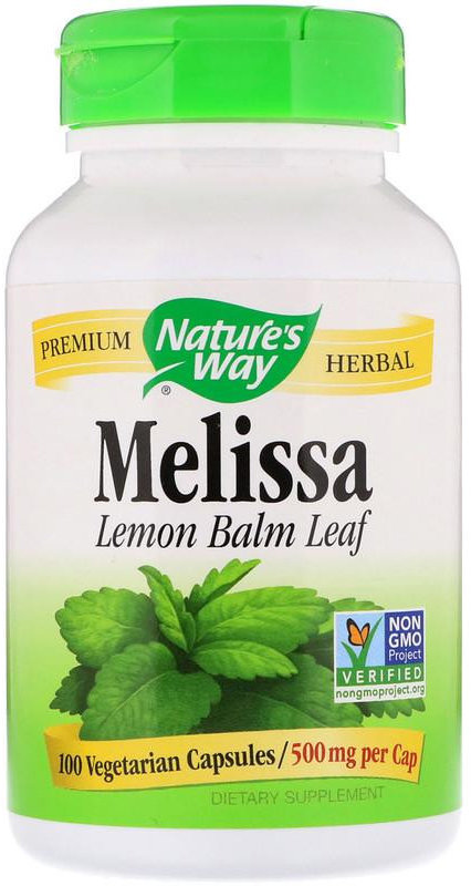 Акція на Nature's Way Melissa Lemon Balm Leaf 500 mg 100 Veg Caps Мелисса, лимонный бальзам від Stylus