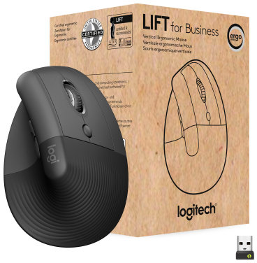 Акція на Logitech Lift Vertical Ergonomic Wireless/Bluetooth for Business Graphite (910-006494) від Y.UA