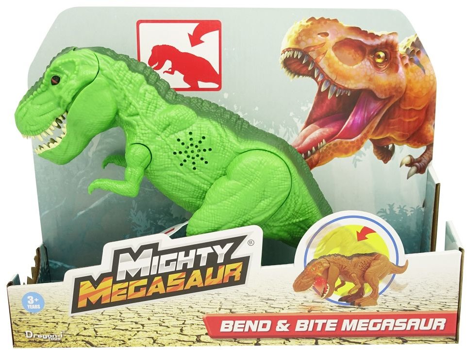 

Игрушка Могучий Мегазавр T-Rex рычащий и кусающий 30 см (80086-1)