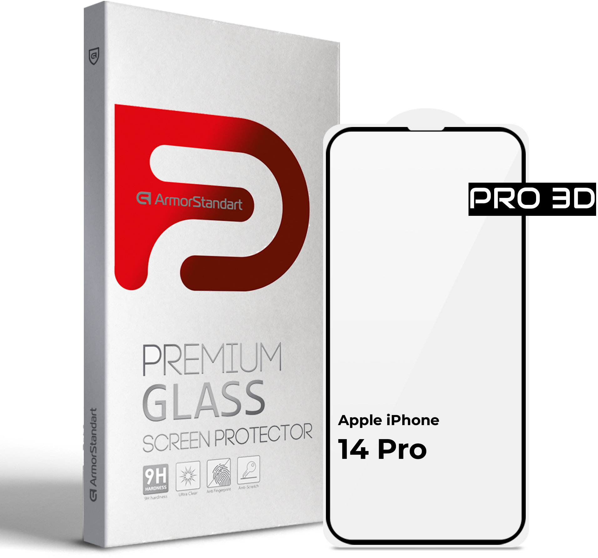 

ArmorStandart Tempered Glass Pro 3D Black for iPhone 14 Pro (ARM66355)