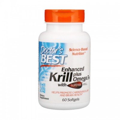 Акція на Doctor's Best Enhanced Krill Plus Omega3s with Superba Krill 60 Softgels Рыбий жир из криля с Dha и Epa від Stylus