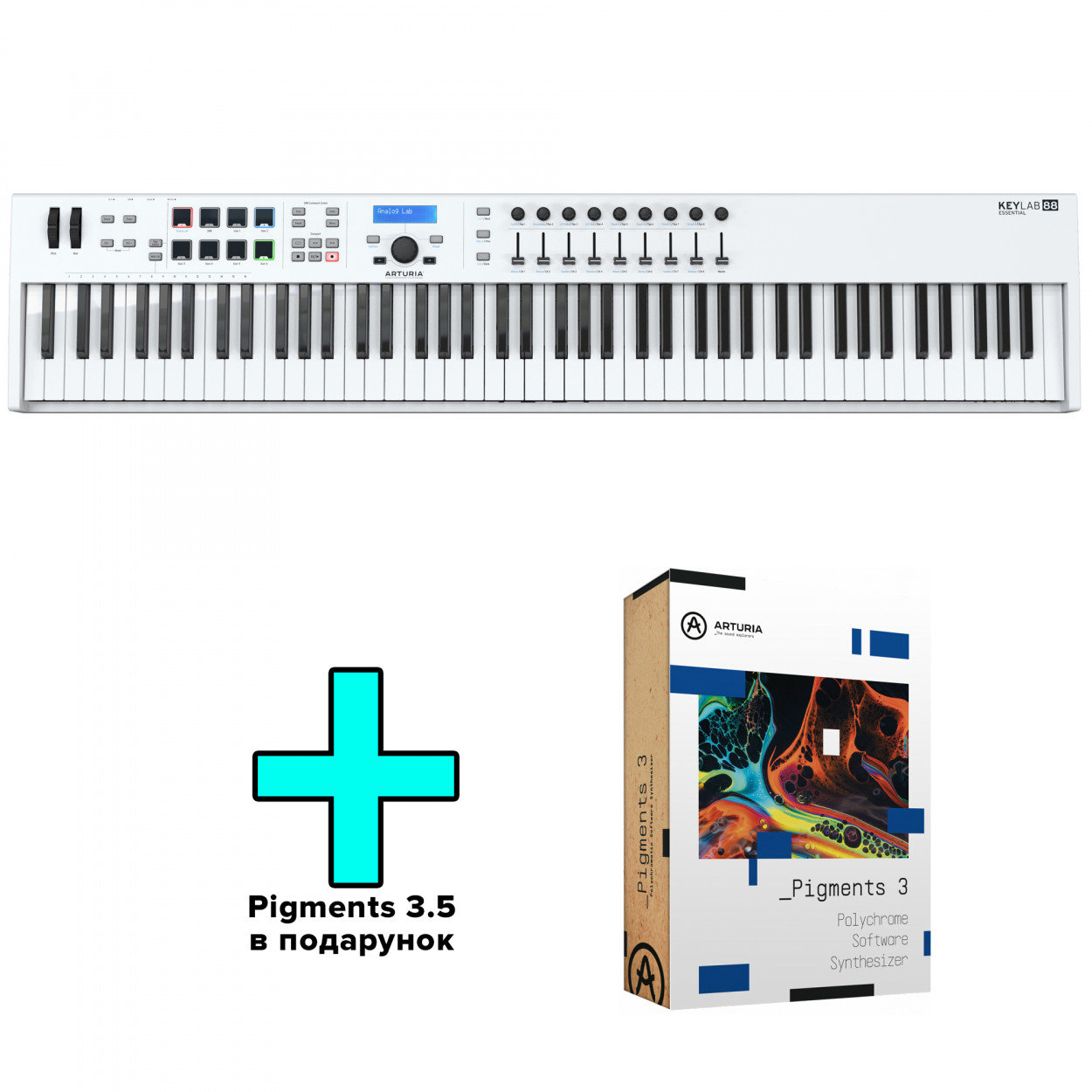 

MIDI-клавиатура Arturia KeyLab Essential 88 + Arturia Pigments 3.5