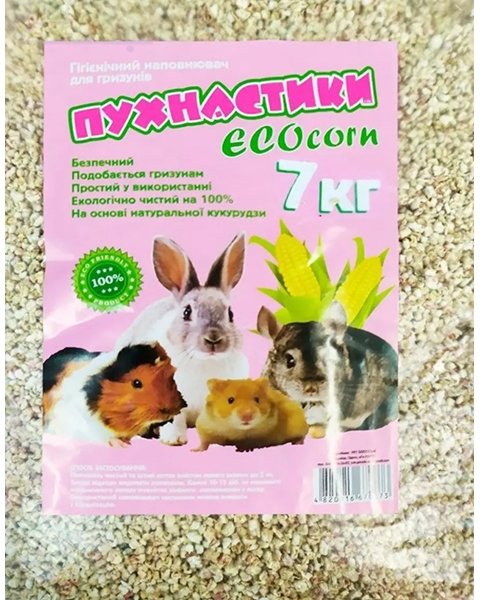 

Наполнитель Пухнастики ECOcorn для грызунов кукурузный 7 кг