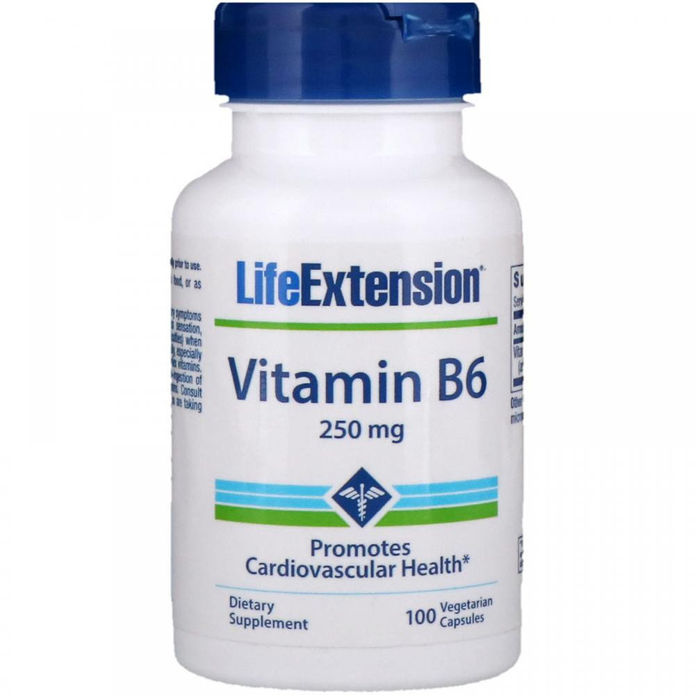 

Life Extension Vitamin B6 250 mg 100 Veggie Caps Вітамін В-6 (Піридоксин)