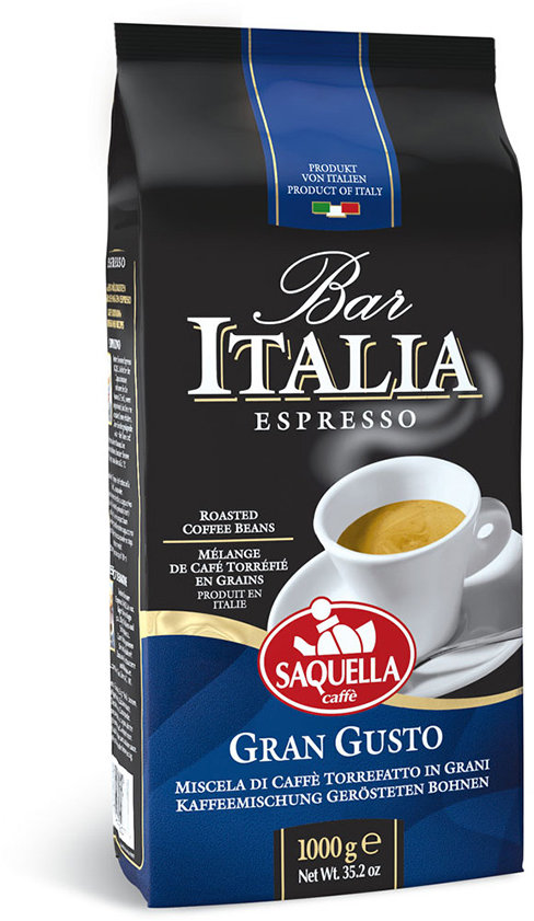 Акція на Кава в зернах Saquella Bar Italia Gran Gusto 1кг (8002650000777) від Y.UA