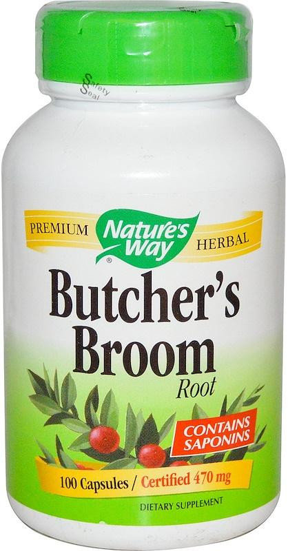 

Nature's Way Butcher's Broom Root 470 mg 100 Caps Иглица шиповатая