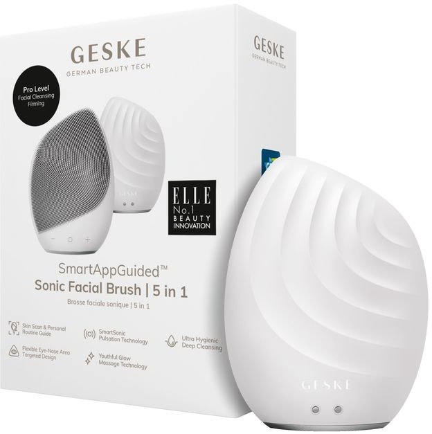 

Звуковая щетка для лица Geske Sonic Facial Brush 5 в 1 White (GK000010WH01)