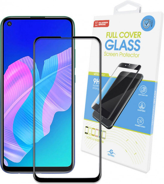 

Global Tempered Glass Full Glue Black for Huawei P40 Lite E