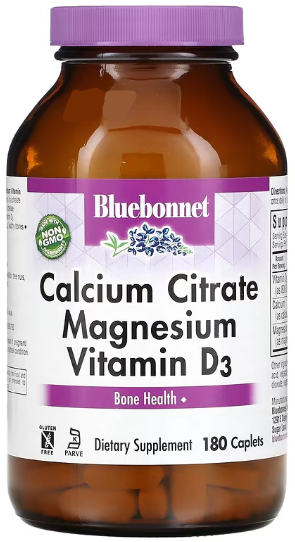 

Bluebonnet Nutrition Calcium Citrate Magnesium Vitamin D3 Цитрат кальцію з магнієм та вітаміном D3 180 капсул