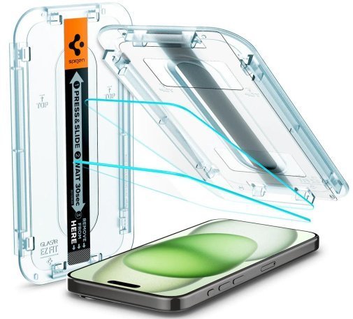 

Spigen Tempered Glass Ez Fit tR 2 Pack (AGL06883) для iPhone 15 Plus