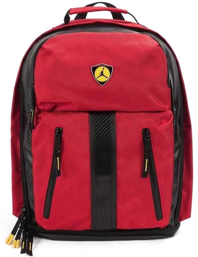 Акція на Рюкзак Nike Jdn Moto Backpack красный черный Дет 48х32х23 см (9A0618-U10) від Stylus