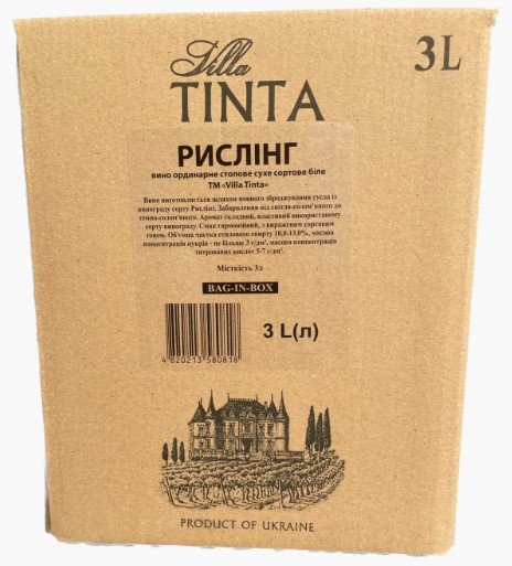 

Вино Villa Tinta рислінг сухе біле 10-12% 3л (AS8000020501752)
