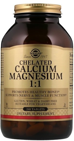 

Solgar Chelated Calcium Magnesium Солгар Магній Кальцій 1: 1 240 таблеток