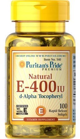 

Puritan's Pride Vitamin E-400 iu 100% Natural-100 Softgels