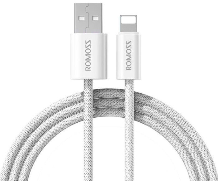 

Romoss Usb Cable to Lightning CB1234G 2.4A 1m White (CB1234G-621-127H)