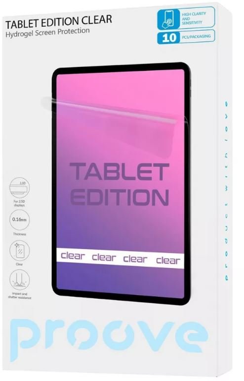 

Proove Hydrogel Screen Protection Tablet Edition Clear Up to 11"