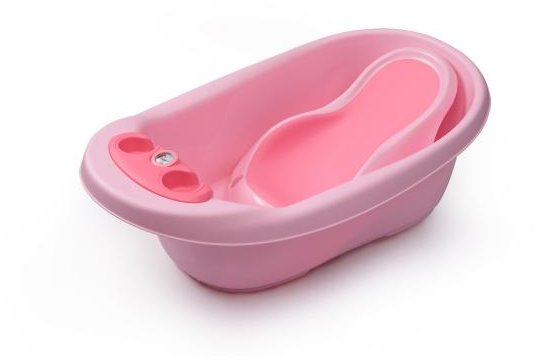 Акція на Ванночка с термометром Babyhood Дельфин, розовый (BH-314P) від Stylus