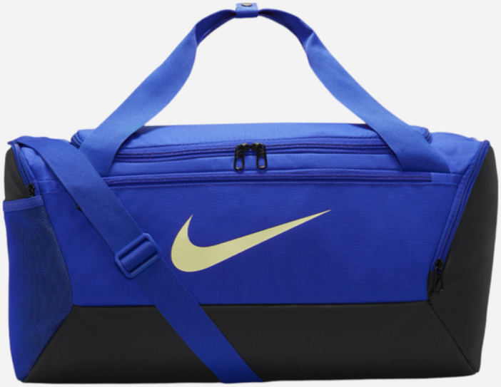 Акція на Сумка Nike Nk Brsla S Duff 9.5 41L черно-синяя Уни 51x28х28 см (DM3976-405) від Stylus