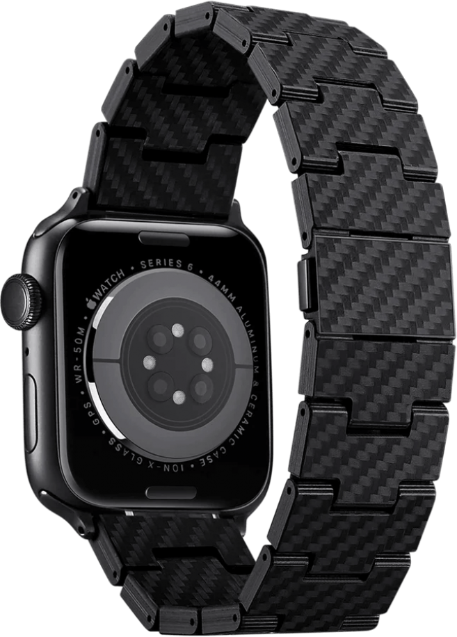 

Pitaka Carbon Fiber Watch Band Retro Black/Grey для Apple Watch 42/44/45/49mm (AWB2311)