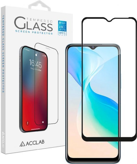 

Acclab Tempered Glass Full Glue Black for Vivo Y33S