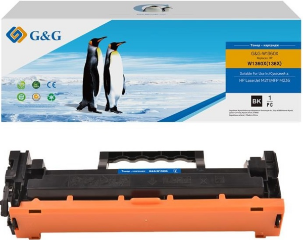 Акція на G&G до Hp 136X Lj M211/M212/M236 Black (G&G-W1360X) від Stylus