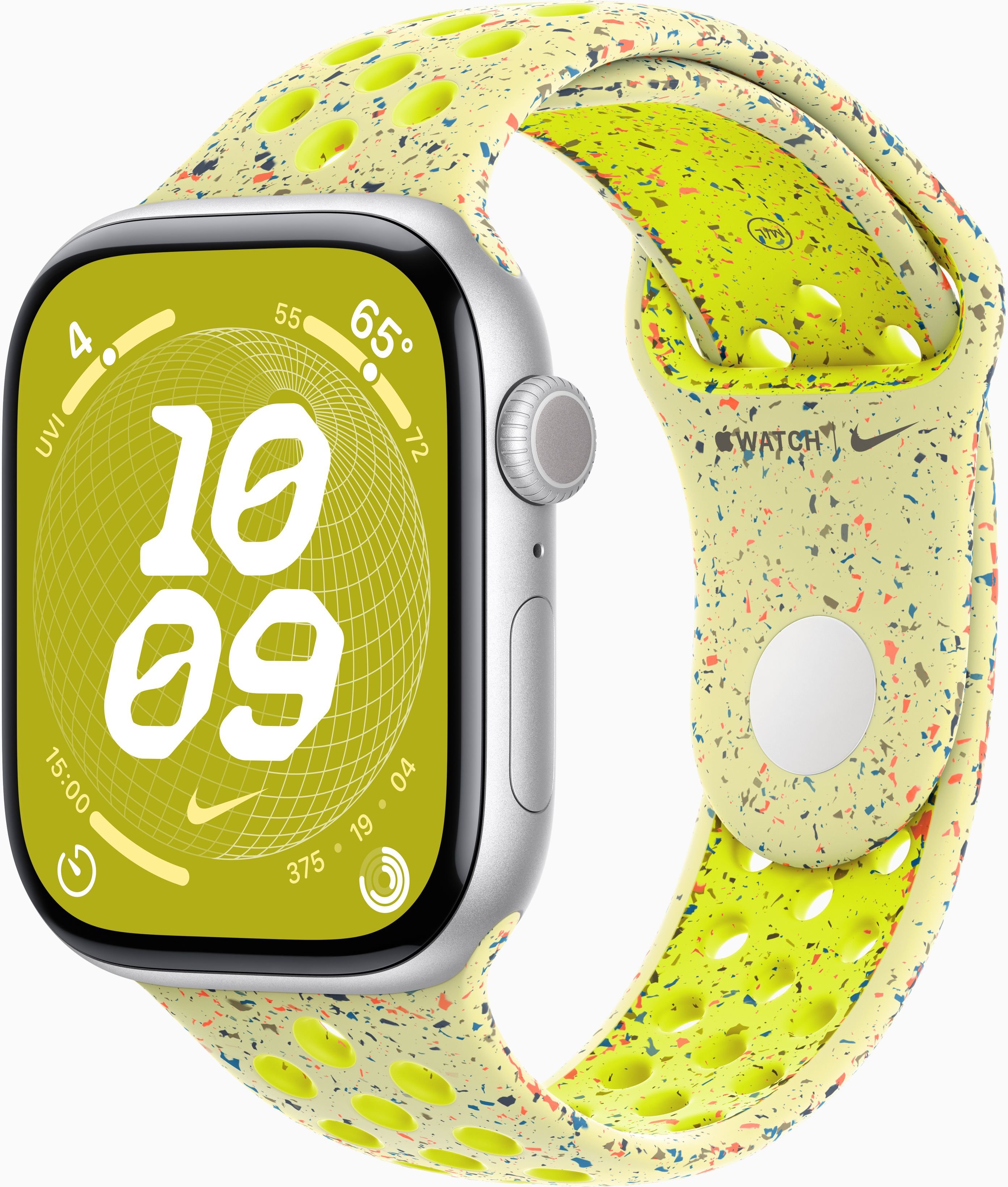 Акція на Apple Watch Series 10 46mm Gps Silver Aluminum Case with Volt Splash Nike Sport Band - M/L (MWX03+MXU83) від Stylus