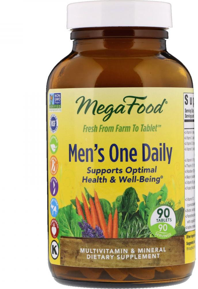 

MegaFood Men's One Daily Iron Free 90 Tabs Мультивитамины для мужчин