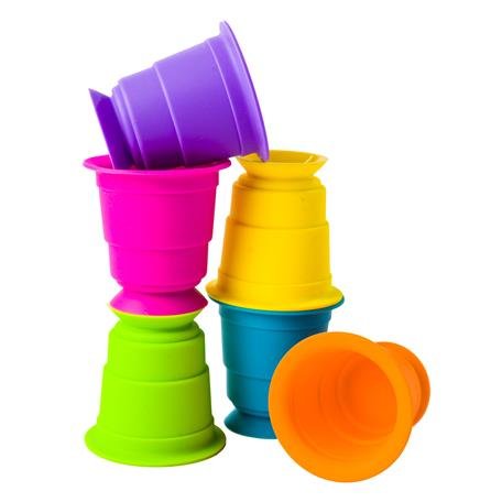 

Іграшка тактильна М'які чашки Fat Brain Toys Suction Kupz 6 шт. (F183ML)