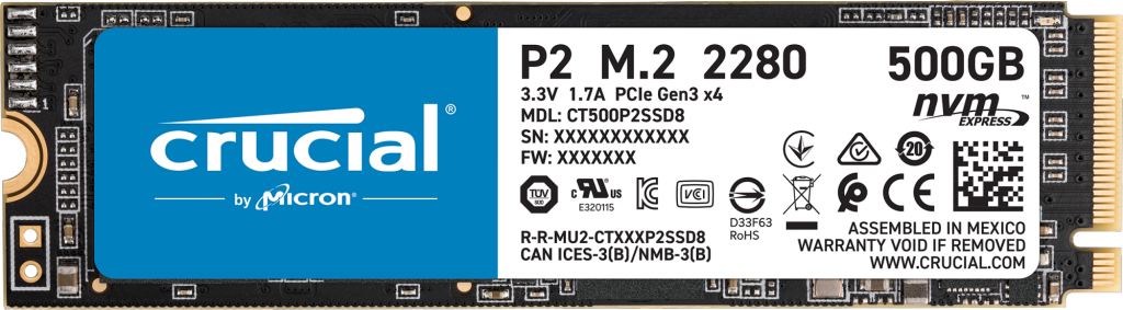 

Crucial P2 500 Gb (CT500P2SSD8)