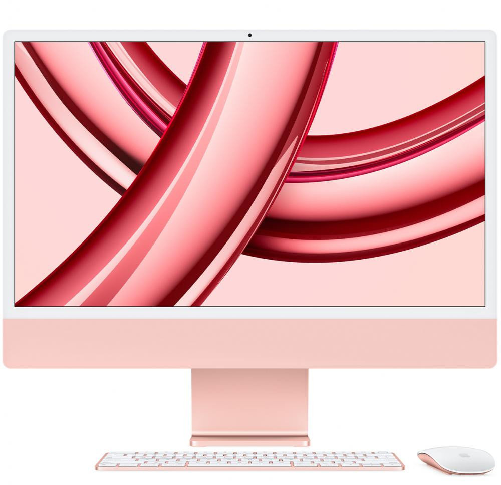 Акція на Apple iMac M3 24" 256GB 10GPU Pink (MQRT3UA/A) 2023 від Stylus