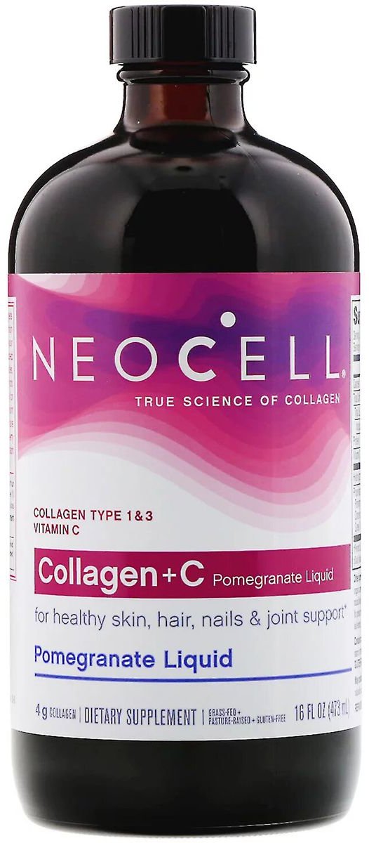 

NeoCell Collagen + C 16 Oz (473 мл) Жидкий Коллаген + Витамин C, вкус граната