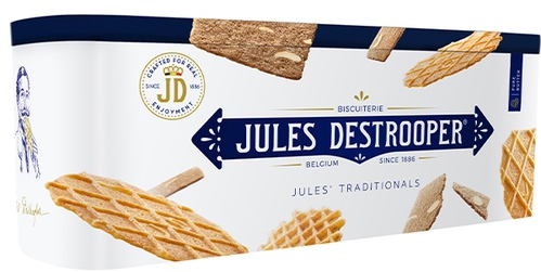 Акція на Ассорти печенья и вафель Biscuiterie Jules Destrooper Tin Jules Traditionals 300 г (5410471915089) від Stylus