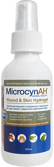 

Микроцин гидрогель для обработки ран Microcyn Wound&Skin Care Hydrogel уход за кожей всех видов животных 120 мл (44360)