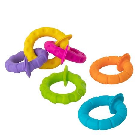 

Набор прорезывателей для зубов Гибкие колечки Fat Brain Toys pipSquigz Ringlets (F250ML)