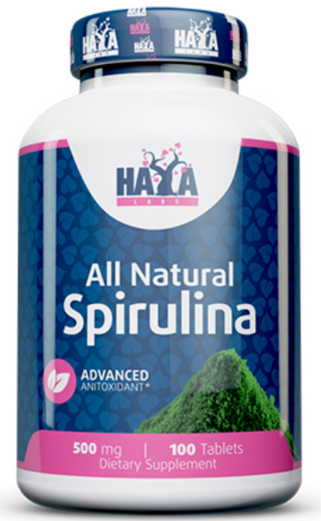 Акція на Haya Labs All Natural Spirulina 500mg Спирулина 100 таблеток від Stylus