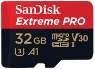 

SanDisk 32GB microSDHC Class 10 UHS-I U3 V30 A1 Extreme Pro + adapter (QXCG-032G-GN6MA)