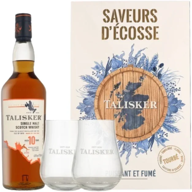 Акція на Виски односолодовый Talisker Saveurs d`Ecosse 10 лет в подарочной упаковке + 2 стакана 45.8% 0.7 л (EV5000281074184) від Stylus