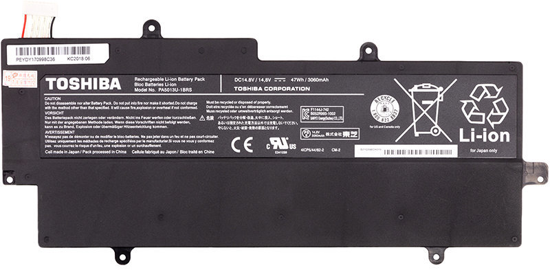 

Акумулятор для ноутбуків Toshiba Portege Z830 Ultrabook (PA5013U-1BRS) 14.8V 3060mAh (original) (NB510276)