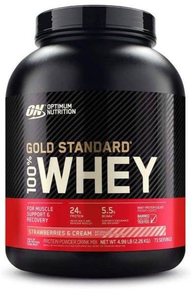 Акція на Optimum Nutrition 100% Whey Gold Standard 2270 g / 73 servings / Strawberry Cream від Stylus