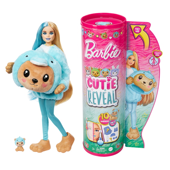 Акція на Кукла Barbie Cutie Reveal Прекрасное комбо Медвежонок в костюме дельфина (HRK25) від Stylus