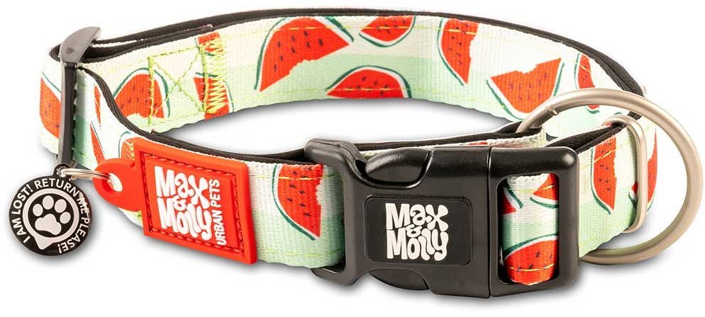 Акція на Ошейник для собак Max & Molly Urban Pets Smart Id Collar - Watermelon/XS 22-35 см (4894512015654 від Stylus