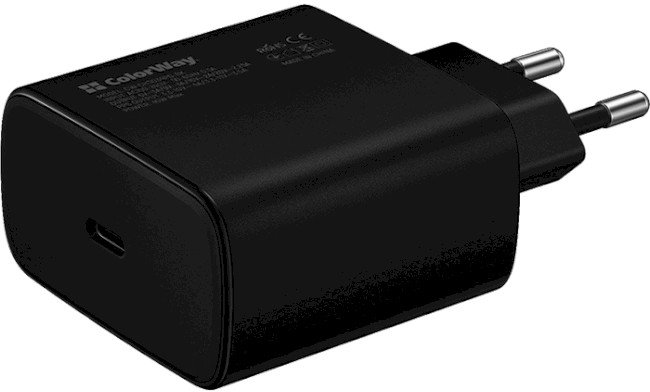 Акція на ColorWay Wall Charger USB-C 45W Pd Black (CW-CHS034PD-BK) від Stylus