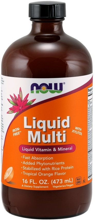 Акція на Now Foods Liquid Multi 473 ml /32 servings/ Tropical Orange від Stylus