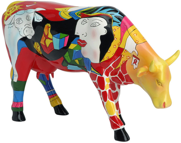 Акція на Коллекционная статуэтка корова Cow Parade Hommage Picowso's, Size L (46357) від Stylus