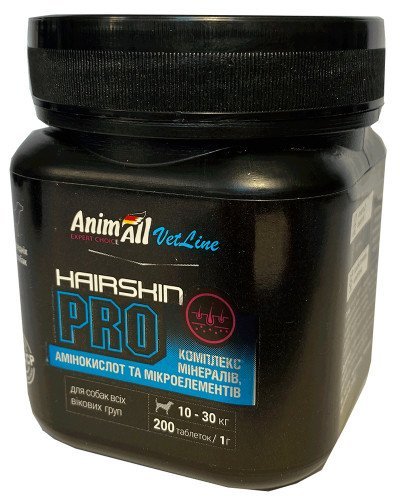 Акція на Витамины AnimAll VetLine Hair Skin Pro для собак средних пород 1 гх200 т. (4820150205430) від Stylus