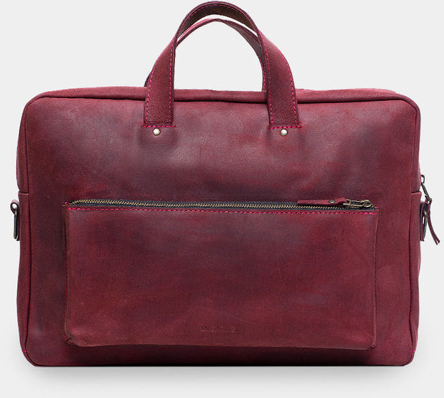 Акція на Incarne Handmade Leather Laptop bag Biz Bordo for MacBook 15-16" від Y.UA