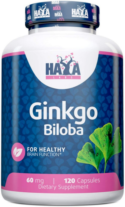 Акція на Haya Labs Ginkgo Biloba 60mg Гинкго Билоба 120 таблеток від Stylus