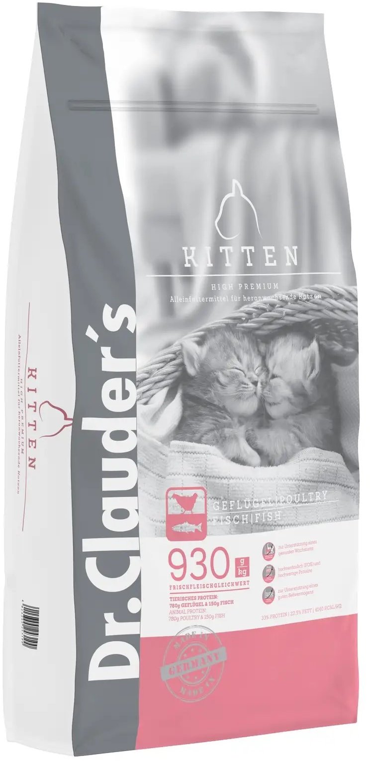 Акція на Сухой корм Dr.Clauder's High Premium Kitten для котят 10 кг (21431000) від Stylus